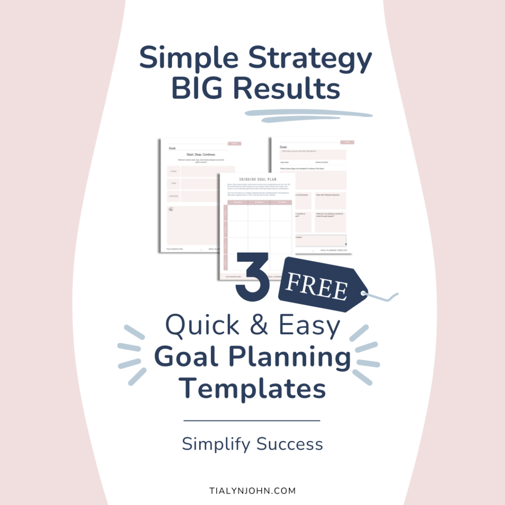 stay focused on your goals with these free goal planning templates
